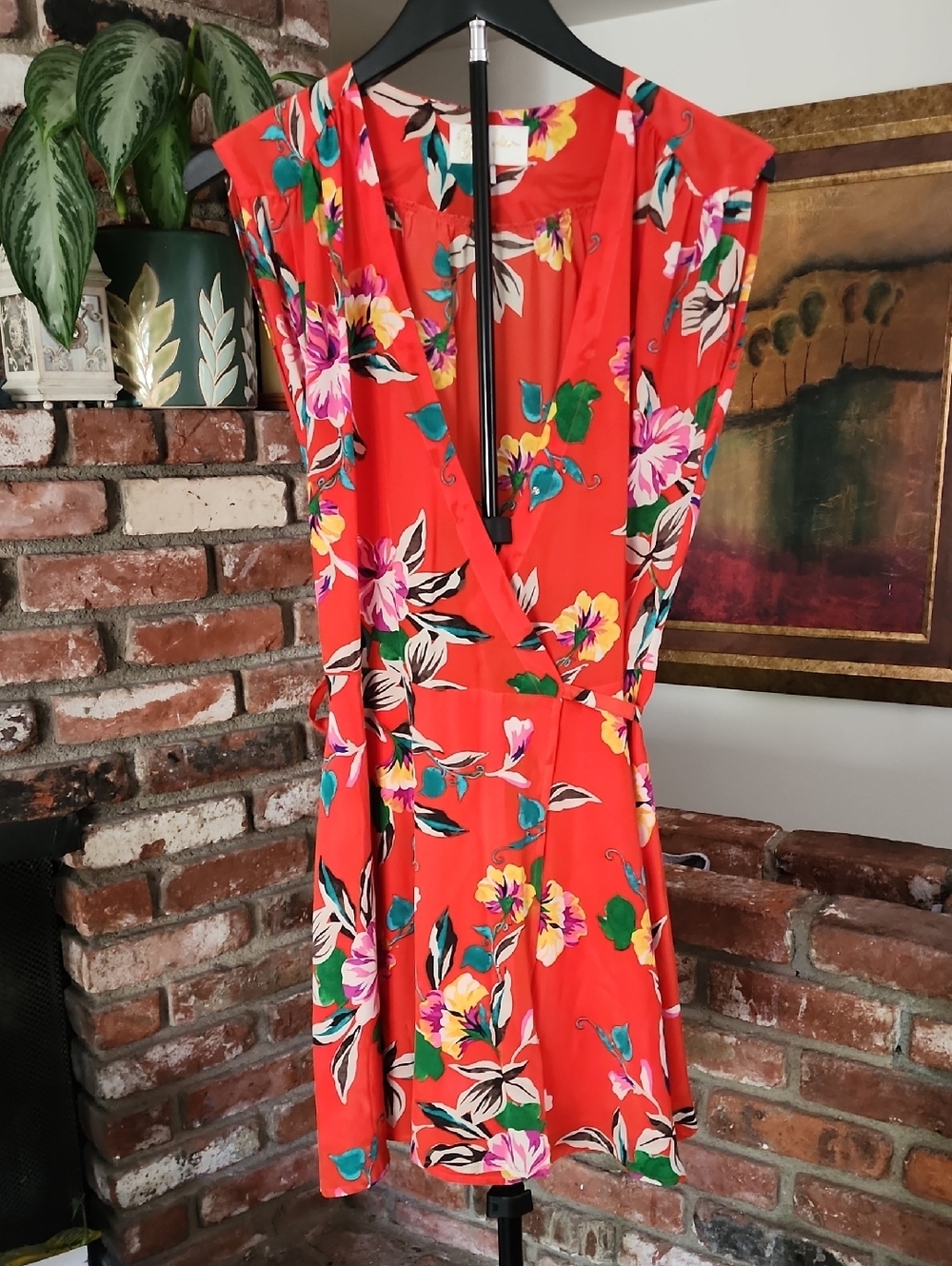 Anthropolgie Yumi Kim Red Floral Mini Dress
